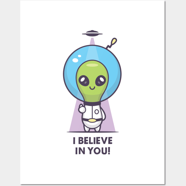 Motivational Alien Wall Art by zoljo